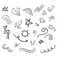 Hand drawn abstract set elements vector