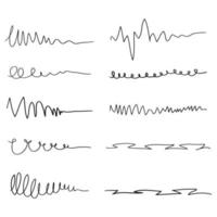 Set of hand drawn Underlines vector