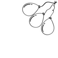 Balloon doodle Hand drawn vector icon