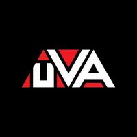 diseño de logotipo de letra triangular uva con forma de triángulo. monograma de diseño del logotipo del triángulo uva. plantilla de logotipo de vector de triángulo uva con color rojo. logotipo triangular uva logotipo simple, elegante y lujoso. uva