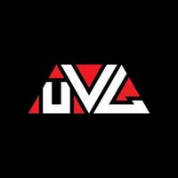 diseño de logotipo de letra de triángulo uvl con forma de triángulo. monograma de diseño de logotipo de triángulo uvl. plantilla de logotipo de vector de triángulo uvl con color rojo. logo triangular uvl logo simple, elegante y lujoso. UVL