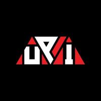 diseño de logotipo de letra triangular upi con forma de triángulo. monograma de diseño del logotipo del triángulo upi. plantilla de logotipo de vector de triángulo upi con color rojo. logo triangular upi logo simple, elegante y lujoso. upi