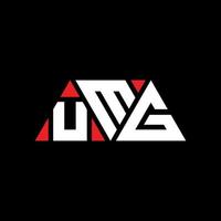 diseño del logotipo de la letra del triángulo umg con forma de triángulo. monograma de diseño del logotipo del triángulo umg. plantilla de logotipo de vector de triángulo umg con color rojo. logotipo triangular de umg logotipo simple, elegante y lujoso. Umg