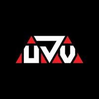 diseño de logotipo de letra triangular ujv con forma de triángulo. monograma de diseño del logotipo del triángulo ujv. plantilla de logotipo de vector de triángulo ujv con color rojo. logotipo triangular ujv logotipo simple, elegante y lujoso. ujv