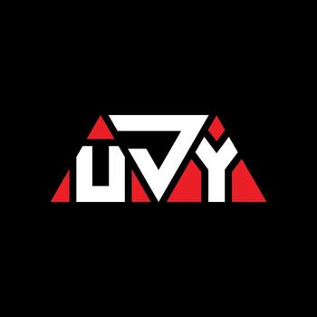 diseño de logotipo de letra triangular ujy con forma de triángulo. monograma de diseño del logotipo del triángulo ujy. plantilla de logotipo de vector de triángulo ujy con color rojo. logotipo triangular ujy logotipo simple, elegante y lujoso. ujy