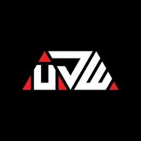 ujw diseño de logotipo de letra triangular con forma de triángulo. monograma de diseño del logotipo del triángulo ujw. plantilla de logotipo de vector de triángulo ujw con color rojo. logotipo triangular ujw logotipo simple, elegante y lujoso. ujw