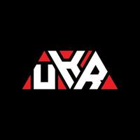 Diseño de logotipo de letra triangular ukr con forma de triángulo. monograma de diseño del logotipo del triángulo ukr. plantilla de logotipo de vector de triángulo ukr con color rojo. logotipo triangular ukr logotipo simple, elegante y lujoso. Reino Unido