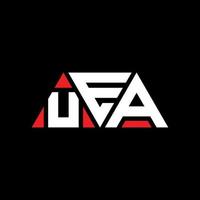 diseño de logotipo de letra triangular uea con forma de triángulo. monograma de diseño del logotipo del triángulo uea. plantilla de logotipo de vector de triángulo uea con color rojo. logo triangular uea logo simple, elegante y lujoso. uea