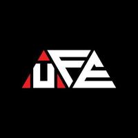 UFE triangle letter logo design with triangle shape. UFE triangle logo design monogram. UFE triangle vector logo template with red color. UFE triangular logo Simple, Elegant, and Luxurious Logo. UFE