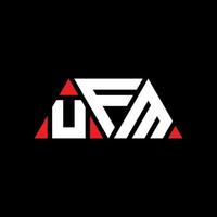 diseño de logotipo de letra triangular ufm con forma de triángulo. monograma de diseño del logotipo del triángulo ufm. plantilla de logotipo de vector de triángulo ufm con color rojo. logo triangular ufm logo simple, elegante y lujoso. ufm