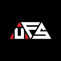 UFS triangle letter logo design with triangle shape. UFS triangle logo design monogram. UFS triangle vector logo template with red color. UFS triangular logo Simple, Elegant, and Luxurious Logo. UFS