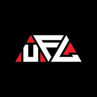 UFL triangle letter logo design with triangle shape. UFL triangle logo design monogram. UFL triangle vector logo template with red color. UFL triangular logo Simple, Elegant, and Luxurious Logo. UFL