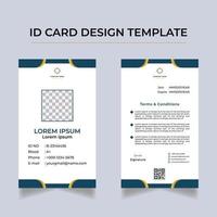 Modern Business id card design template vector