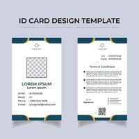 Modern Business id card design template vector