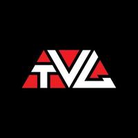 diseño de logotipo de letra de triángulo tvl con forma de triángulo. monograma de diseño de logotipo de triángulo tvl. plantilla de logotipo de vector de triángulo tvl con color rojo. logo triangular tvl logo simple, elegante y lujoso. televisión