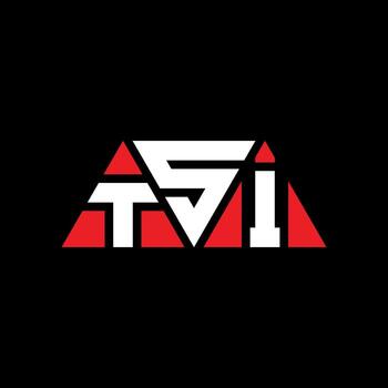 TSI triangle letter logo design with triangle shape. TSI triangle logo design monogram. TSI triangle vector logo template with red color. TSI triangular logo Simple, Elegant, and Luxurious Logo. TSI