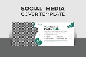 Modern Medical Health Social Media Cover Design Template, Banner Template and Web Banner Template Design for Social Media. vector