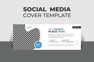 Modern Medical Health Social Media Cover Design Template, Banner Template and Web Banner Template Design for Social Media. vector