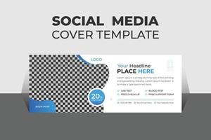 Modern Medical Health Social Media Cover Design Template, Banner Template and Web Banner Template Design for Social Media. vector