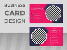 Vector Modern Creative  Business Card Template and name card, horizontal simple clean template vector design, layout.