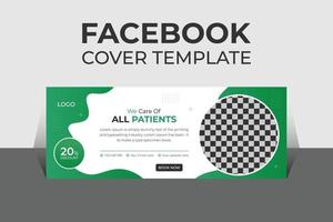 Modern Medical Health Social Media Cover Design Template, Banner Template and Web Banner Template Design for Social Media. vector