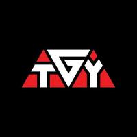 diseño de logotipo de letra triangular tgy con forma de triángulo. monograma de diseño de logotipo de triángulo tgy. plantilla de logotipo de vector de triángulo tgy con color rojo. logotipo triangular tgy logotipo simple, elegante y lujoso. tgy