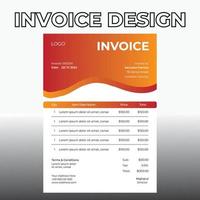 Invoice design template vector