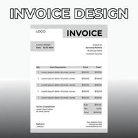 Invoice design template vector