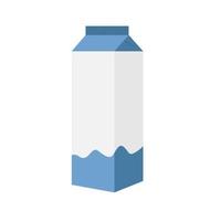 Blue milk packaging flat illustration vector