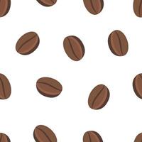 Roasted coffee beans seamless pattern vector