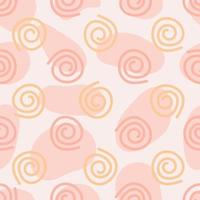 Abstract spirals hand drawn seamless pattern vector