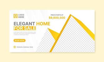 Real estate home sale social media cover web banner vector