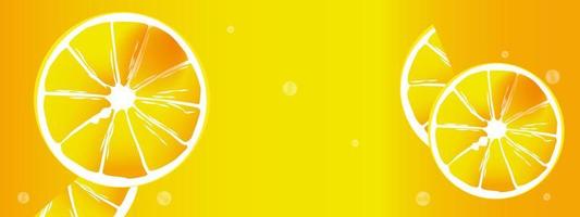 lemon fruit banner vector