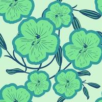 tropical flowers seamless pattern vector