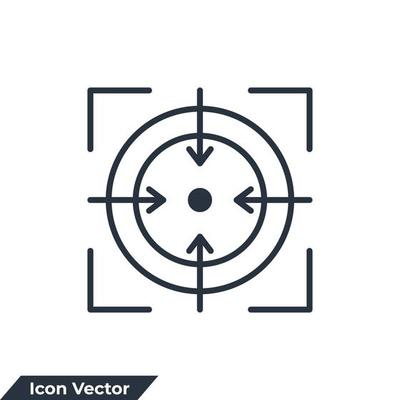 focus icon logo vector illustration. target symbol template for graphic and web design collection