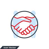 handshake icon logo vector illustration. partnership symbol template for graphic and web design collection