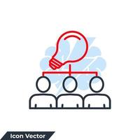 Teamwork icon logo vector illustration. collaboration symbol template for graphic and web design collection