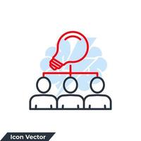 Teamwork icon logo vector illustration. collaboration symbol template for graphic and web design collection