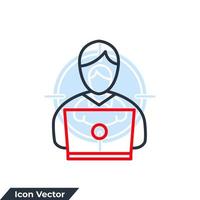 Remote Work icon logo vector illustration. employee symbol template for graphic and web design collection