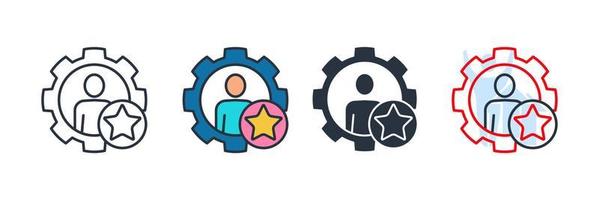 ilustración de vector de logotipo de icono de habilidad. plantilla de símbolo de habilidades de empleado para la colección de diseño gráfico y web