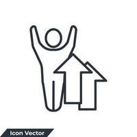 career icon logo vector illustration. Career development symbol template for graphic and web design collection