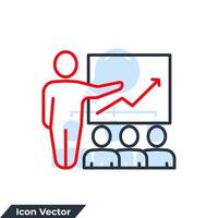 presentation icon logo vector illustration. training symbol template for graphic and web design collection