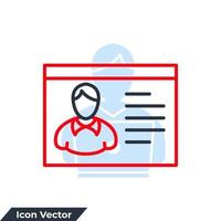 ilustración de vector de logotipo de icono de sitio web personal. plantilla de símbolo de cartera para la colección de diseño gráfico y web