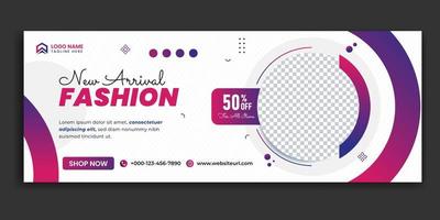 fashion sale banner design for social media and facebook cover