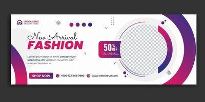 fashion sale banner design for social media and facebook cover vector