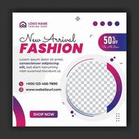 diseño de banner de venta de moda para redes sociales y portada de facebook vector