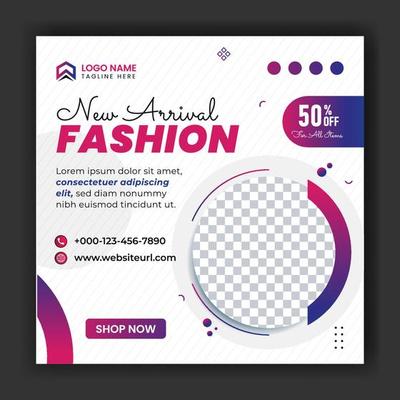 fashion sale banner design for social media and facebook cover