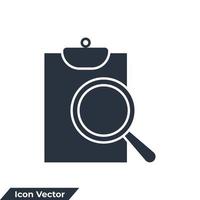 evaluate icon logo vector illustration. Audit symbol template for graphic and web design collection