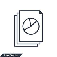 document icon logo vector illustration. Paper symbol template for graphic and web design collection