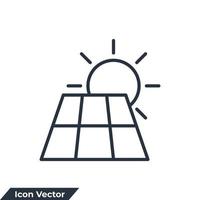 solar power icon logo vector illustration. Sun energy. solar panels symbol template for graphic and web design collection